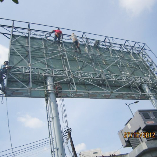 Steel structure for advertising